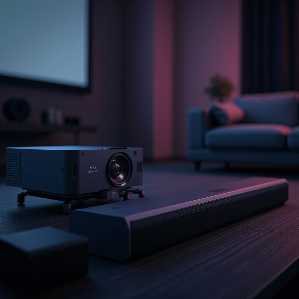 подключить саундбар к проектору