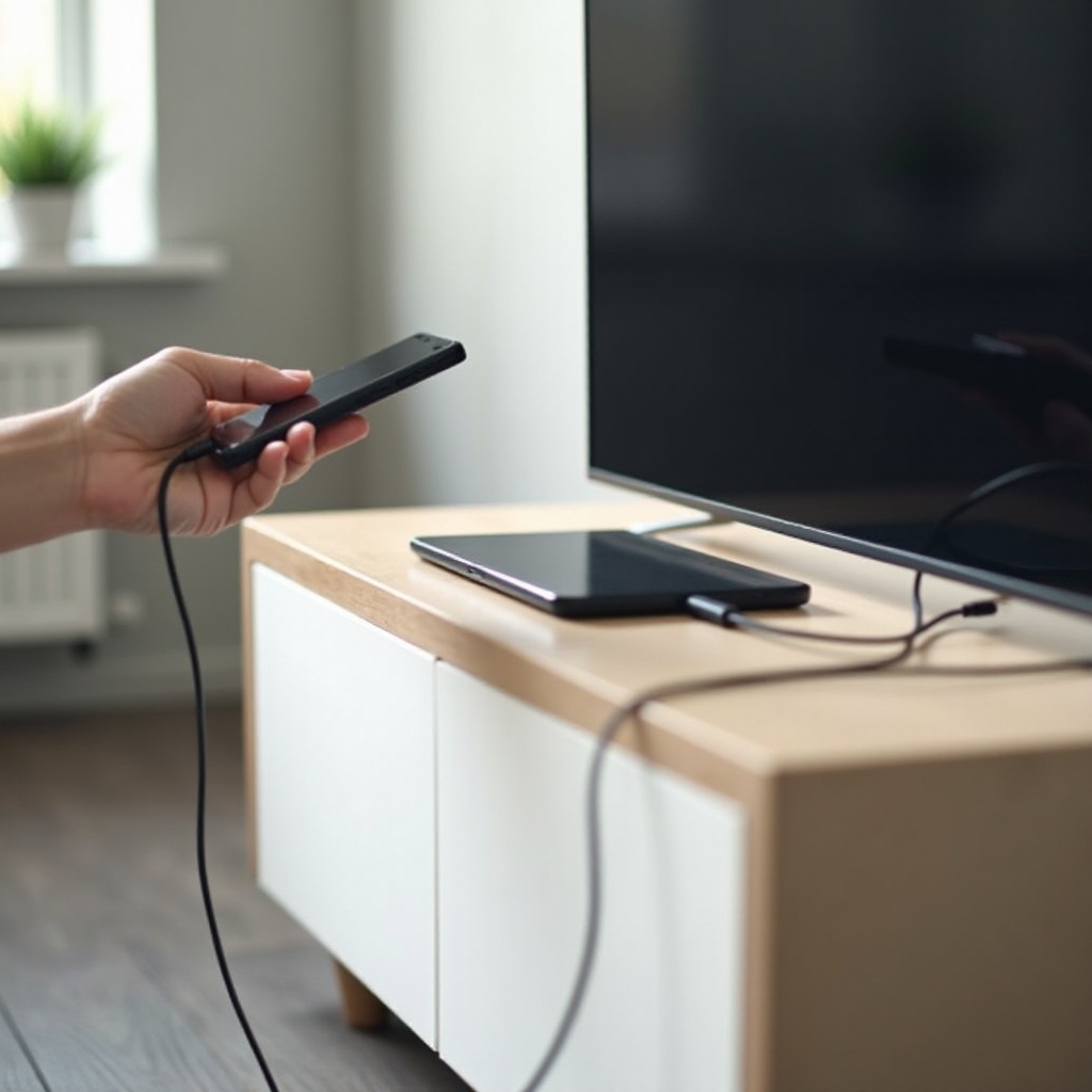 jak przesyłać strumieniowo telefon przewodowy do telewizora za pomocą USB-C
