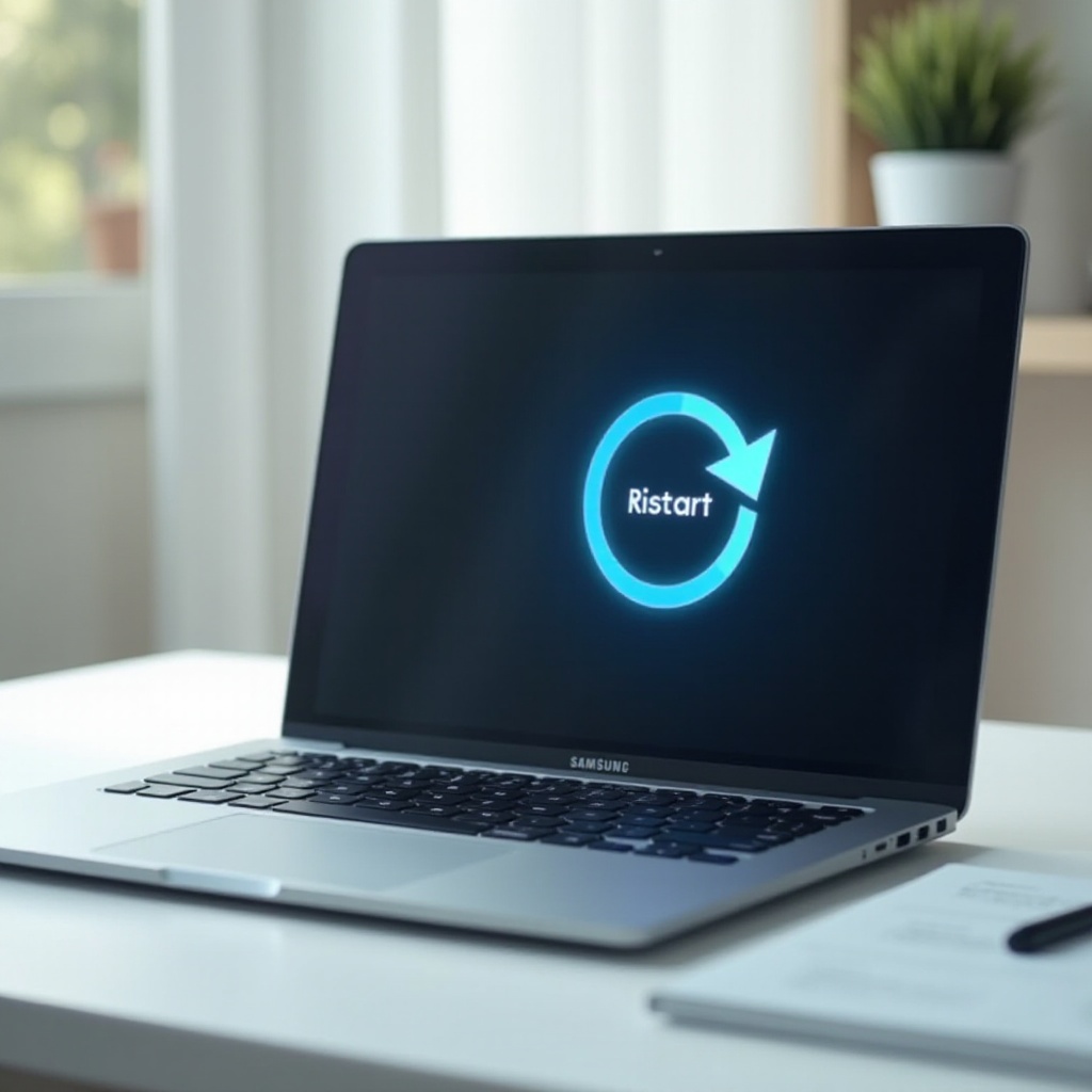 jak restartovat notebook samsung