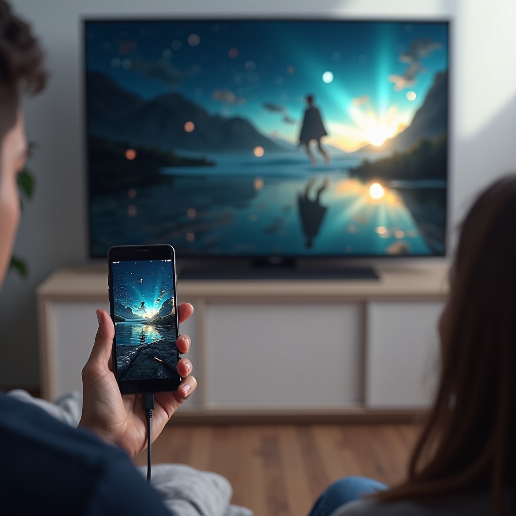 jak przesyłać strumieniowo telefon przewodowy do telewizora za pomocą USB-C